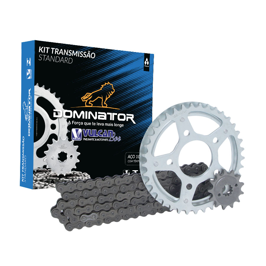 Kit trans. standard temp. compl. p/ moto honda cbx 250 twister 01/08 (37t+13t-520h+106l)